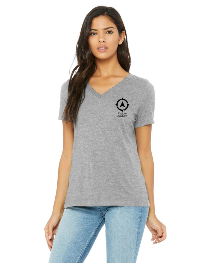 Bella+Canvas Ladies' Relaxed Heather CVC Jersey V-Neck T-Shirt 6405CVC